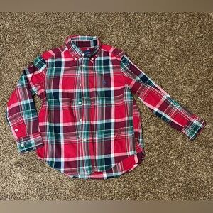Ralph Lauren Christmas Plaid Button Down size 5
